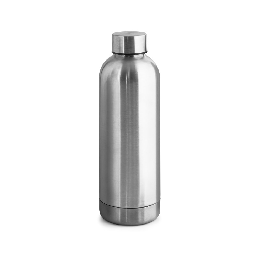 ODIN METTALIC Flasche aus 90% recyceltem Edelstahl 550 mL satinsilber