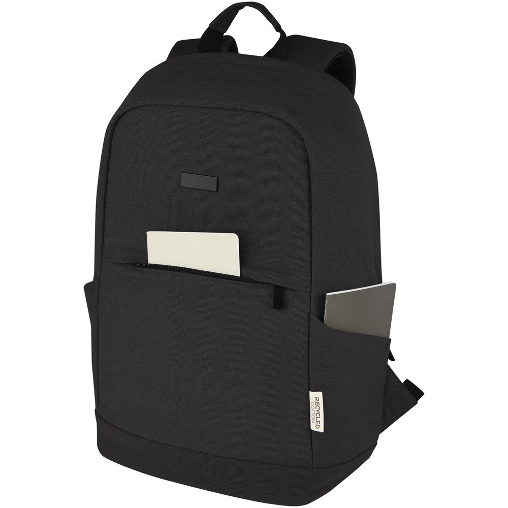 Joey 15,6 Zoll Anti-Diebstahl Laptop Rucksack 18 L aus GRS-recyceltem Canvas schwarz