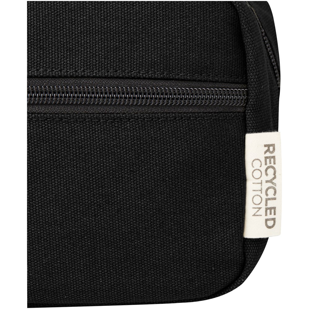 Joey Kosmetiktasche aus GRS recyceltem Canvas 3,5 L Schwarz