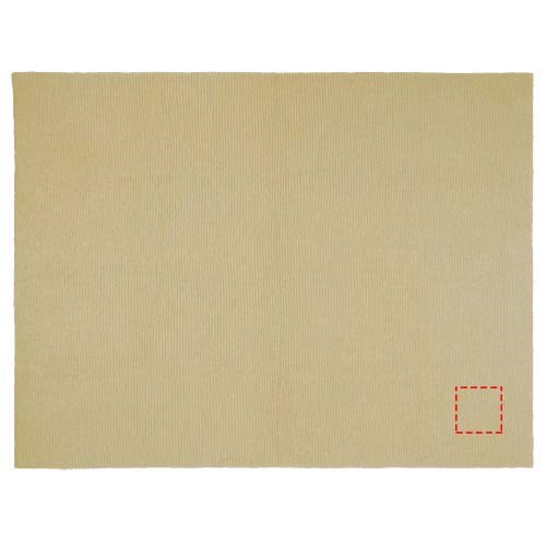 Couverture tricotée Suzy de 150 x 120 cm en polyester certifié GRS Beige