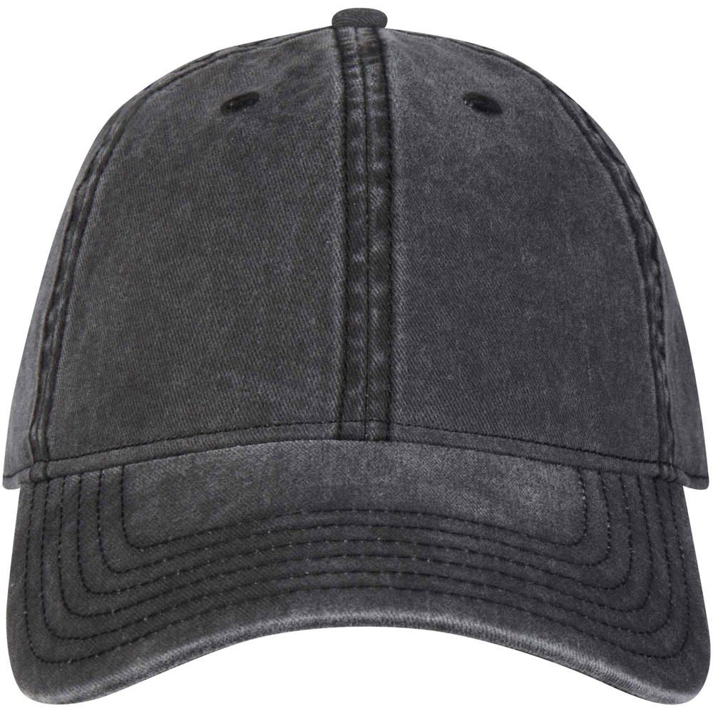 Grafton Kappe mit 6 Segmenten washed schwarz