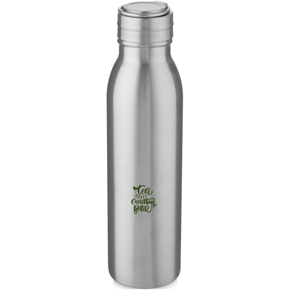Bouteille d'eau Harper de 720 ml en acier inoxydable certifié RCS avec boucle métallique Argent