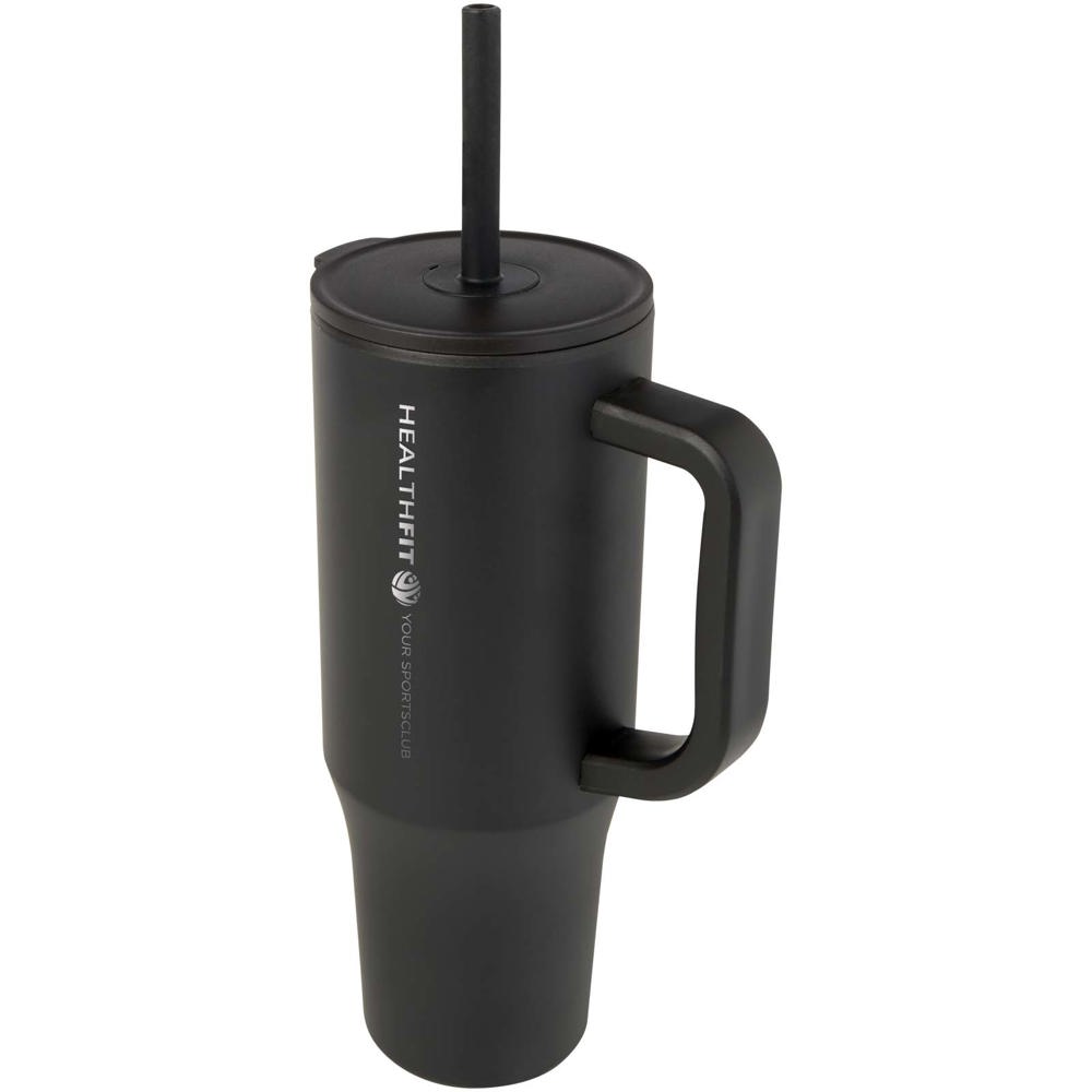 Brady 900 ml RCS-zertifizierter Isolierbecher mit Silikon Trinkhalm schwarz