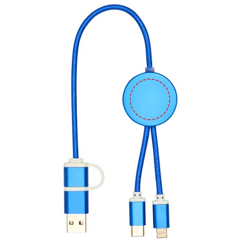 Alasia 30 cm 5-in-1 Kabel aus recyceltem Kunststoff für Datenübertragung und 27W Schnellladung royalblau