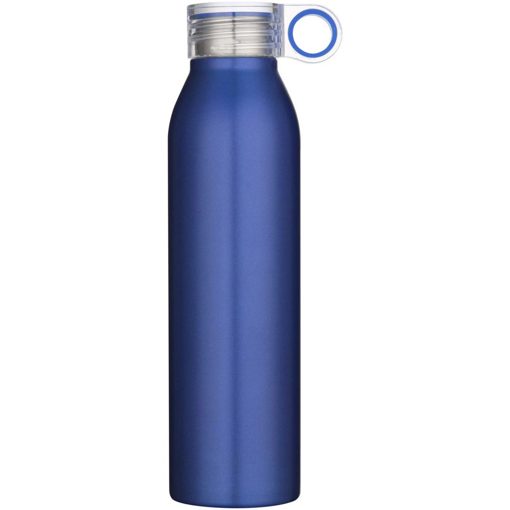 Bouteille d’eau Grom de 650 ml en acier inoxydable recyclé certifié RCS Bleu royal