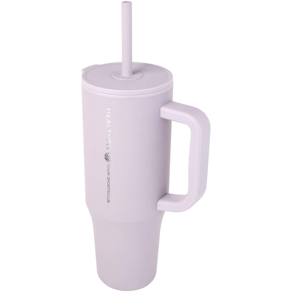 Brady 900 ml RCS-zertifizierter Isolierbecher mit Silikon Trinkhalm fliederfarben