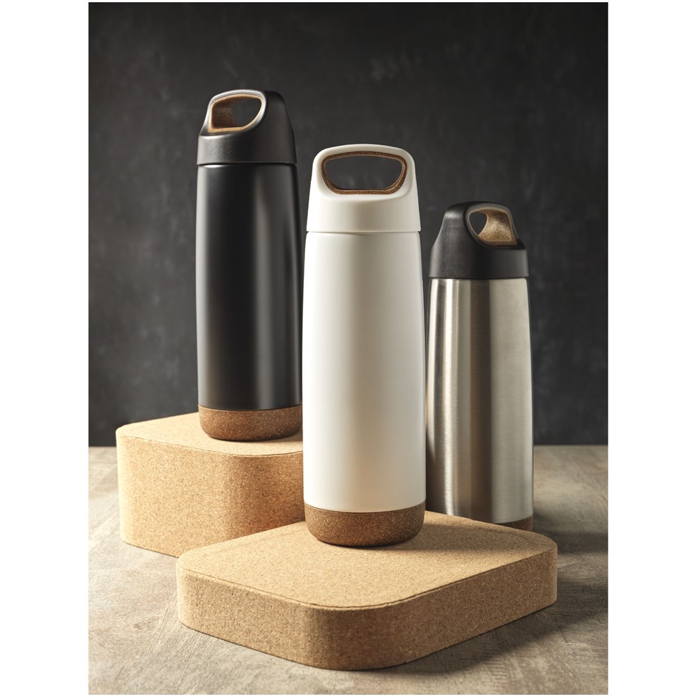 Bouteille de sport 600ml avec isolation par le vide et couche de cuivre Valhalla blanc