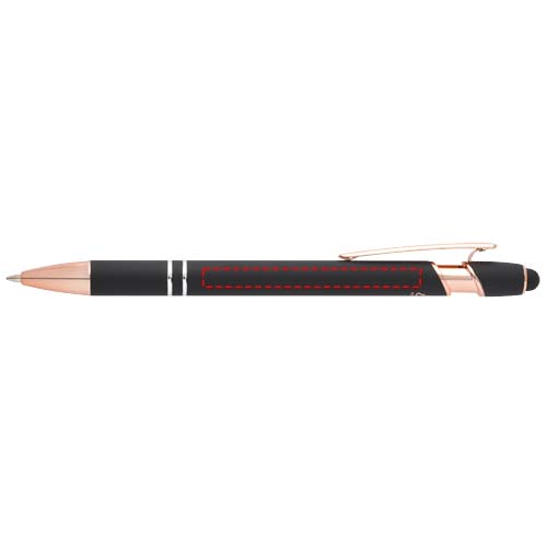 Stylo bille Nanna avec finition or rose (encre bleue) noir
