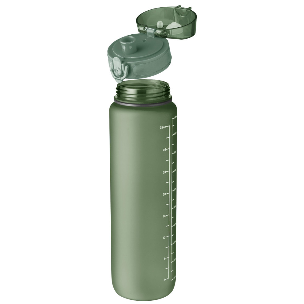 Trinkflasche mit Handgelenkband 1000 ml grün