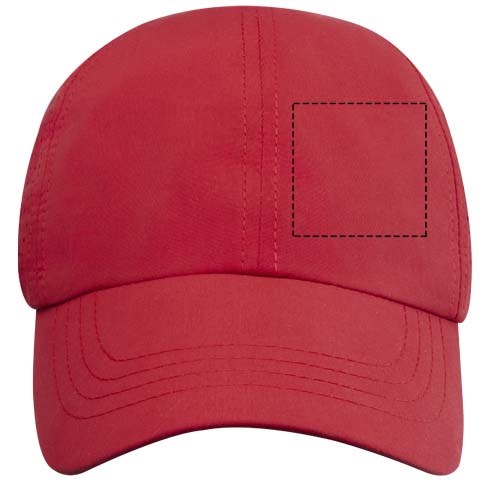 Mica GRS recycelte Cool Fit Kappe mit sechs Segmenten Rot