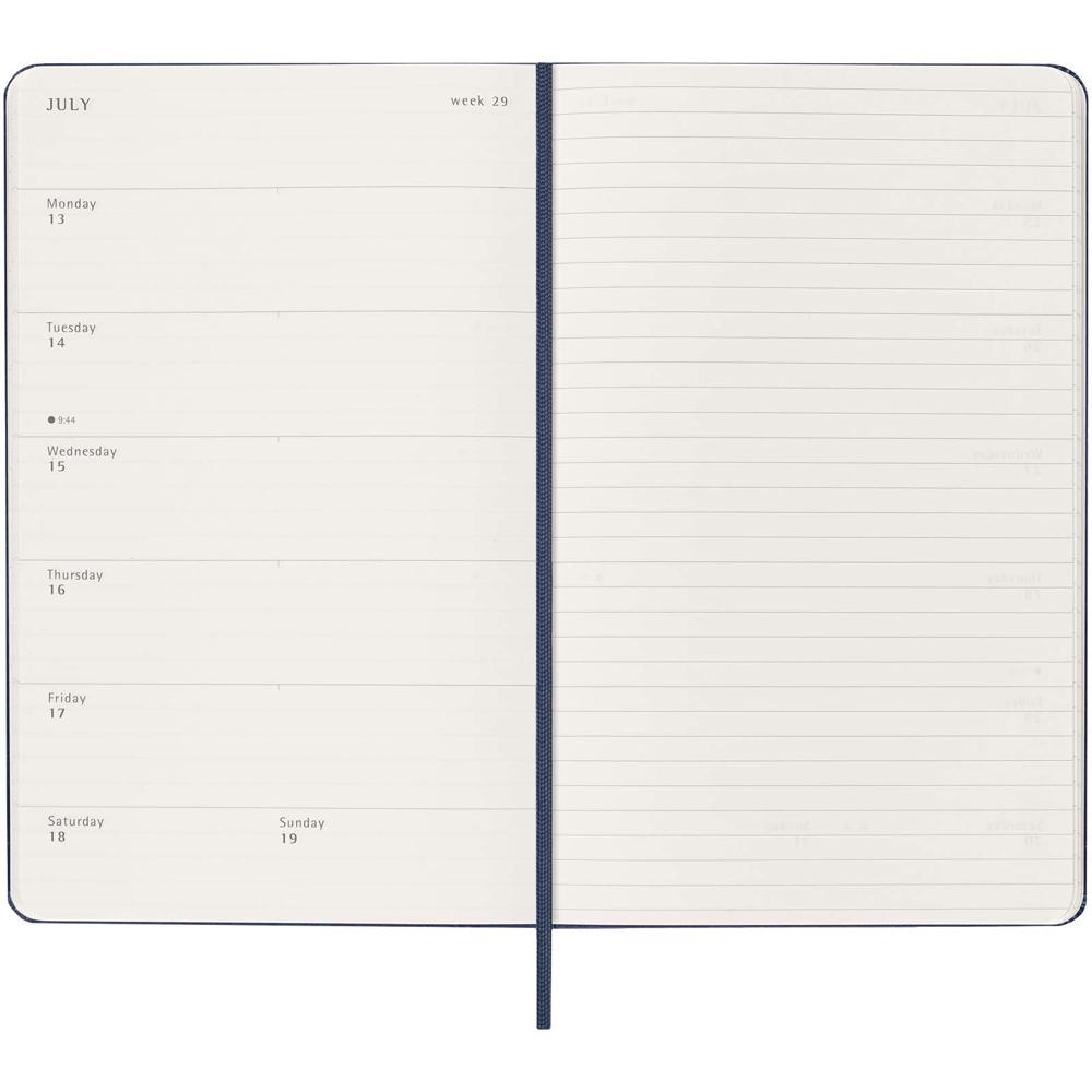 Agenda L hebdomadaire 12 mois Moleskine à couverture rigide Bleu saphir