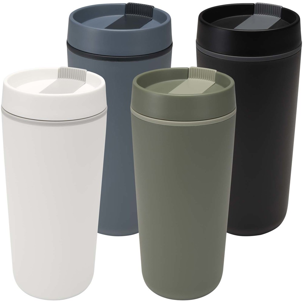 Gobelet en plastique à double paroi Sedona, 480 ml Blanc