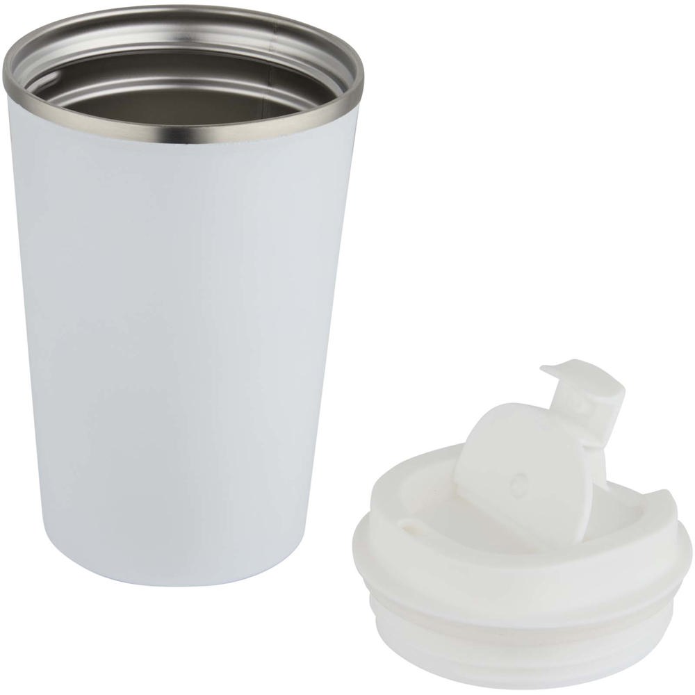 Gobelet en acier inoxydable Newport à double paroi de de 350 ml isolé sous vide blanc