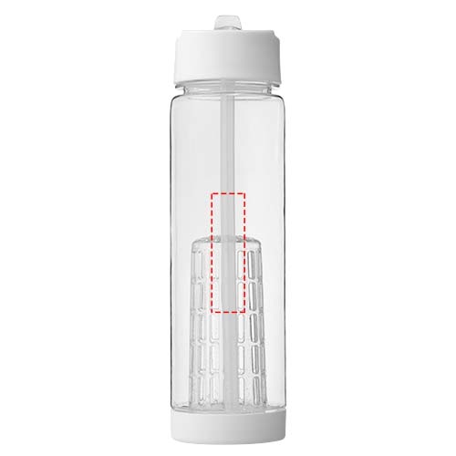 Bidon Tutti frutti avec infuseur 740ml Translucide, Blanc