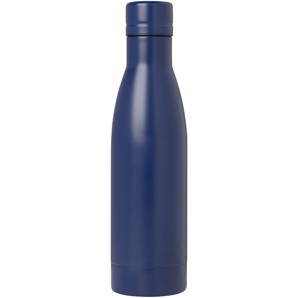 Bouteille isotherme Vasa en acier inoxydable recyclé certifié RCS de 500 ml avec isolation par le vide et couche de cuivre Bleu