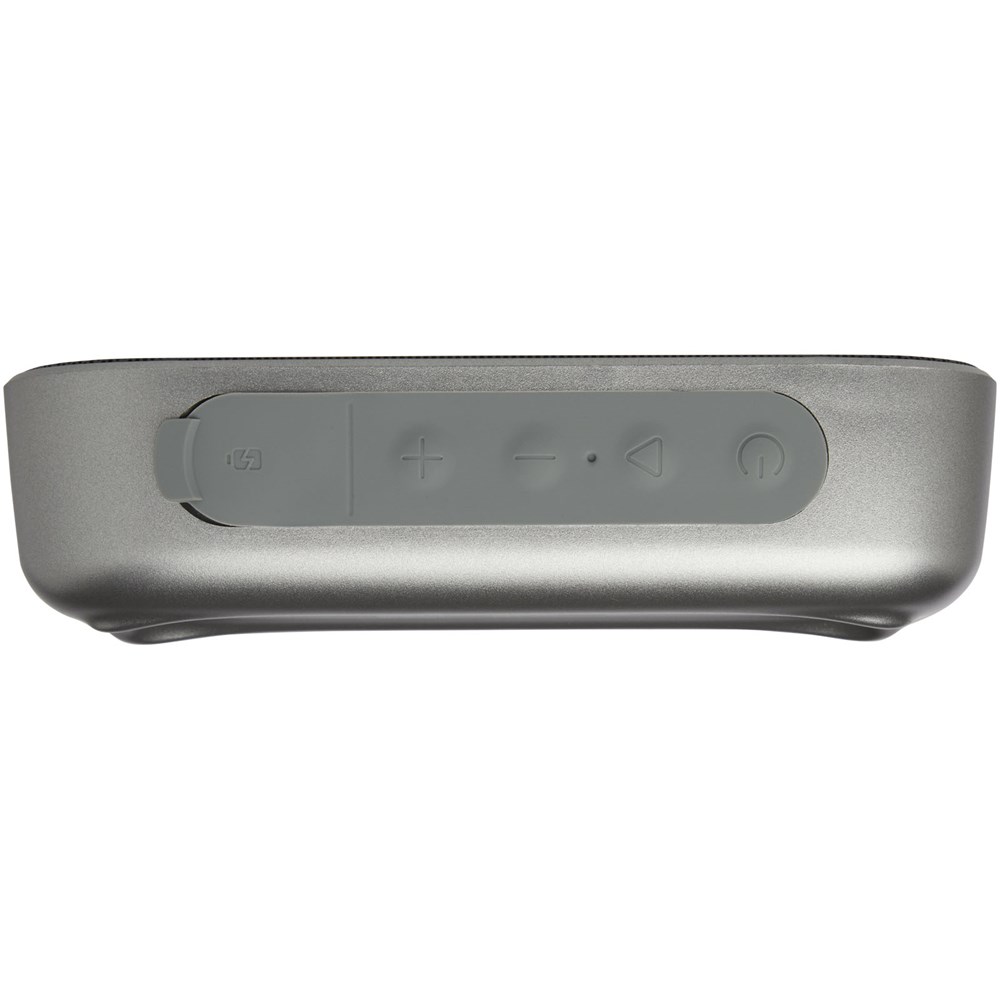 Stark 2.0 Bluetooth® Lautsprecher aus recyceltem Kunststoff, 5W, IPX5 silber, schwarz