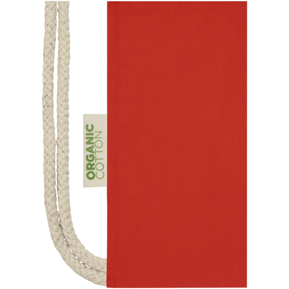 Orissa 140 g/m² Turnbeutel aus Bio-Baumwolle 5L rot