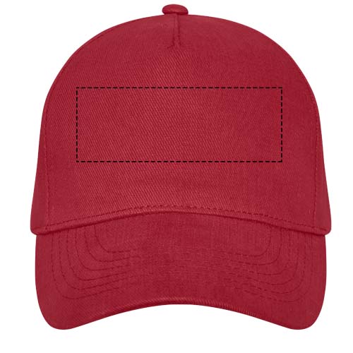 Casquette de 260 g/m² Doyle 5 panneaux rouge