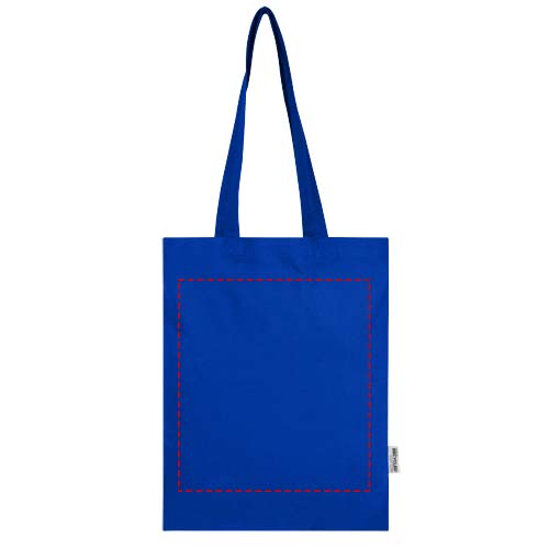 Madras Blend 140 g/m² Tragetasche aus GRS-recycelter Baumwolle 7L royalblau
