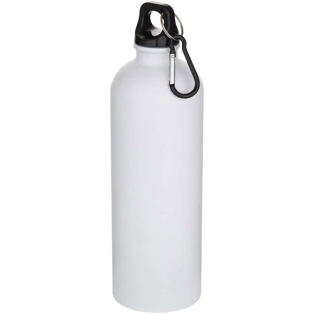 Oregon 750 ml matte RCS-zertifizierte, einwandige Trinkflasche aus recyceltem Edelstahl mit Karabinerhaken weiss