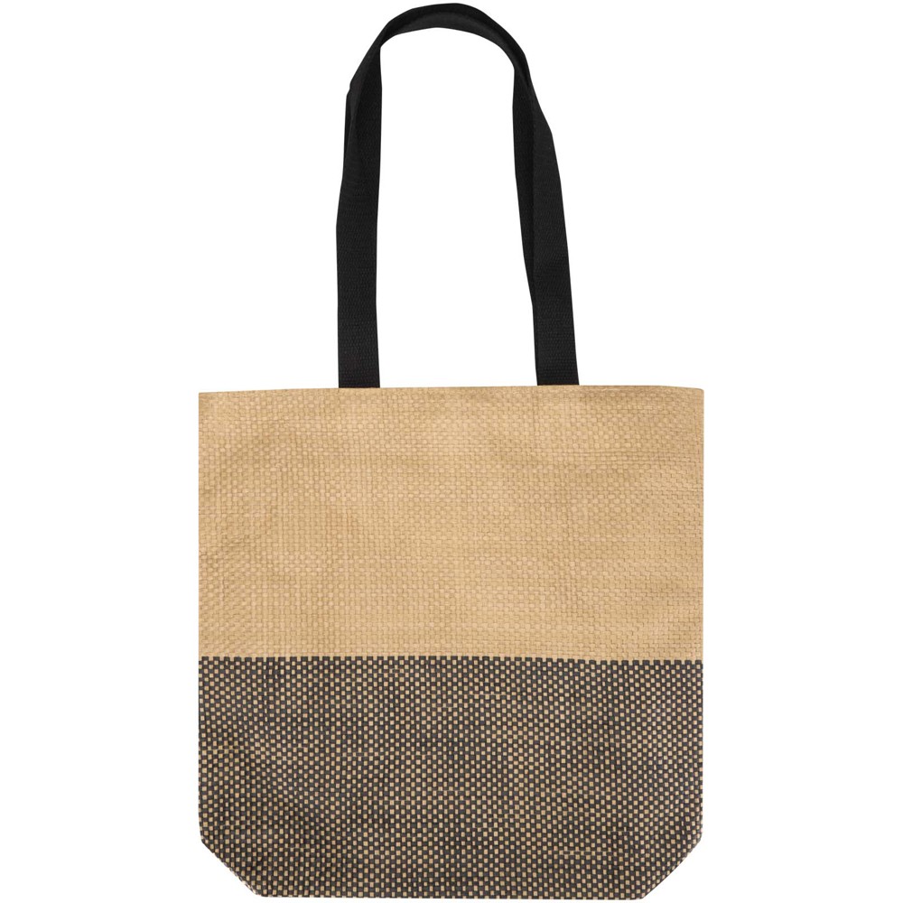 Sac fourre-tout en papier paille Rhythm, 10 L noir