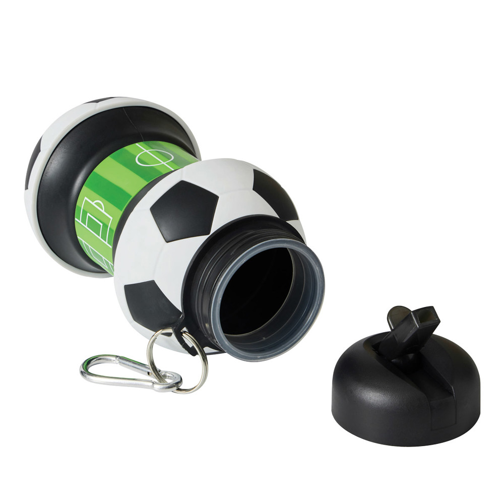 Ausziehbare Trinkflasche für Fussball-Fans – ideal als Giveaway mit individuellem Logo-Druck. Perfekt für Events, Vereine & Promotion-Aktionen.