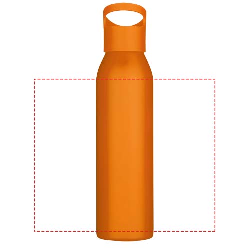 Bouteille d’eau Sky de 650 ml en acier inoxydable recyclé certifié RCS à simple paroi Orange