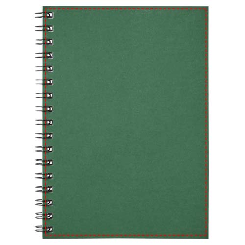 Desk-Mate® A6 farbiges Notizbuch mit Spiralbindung heather grün
