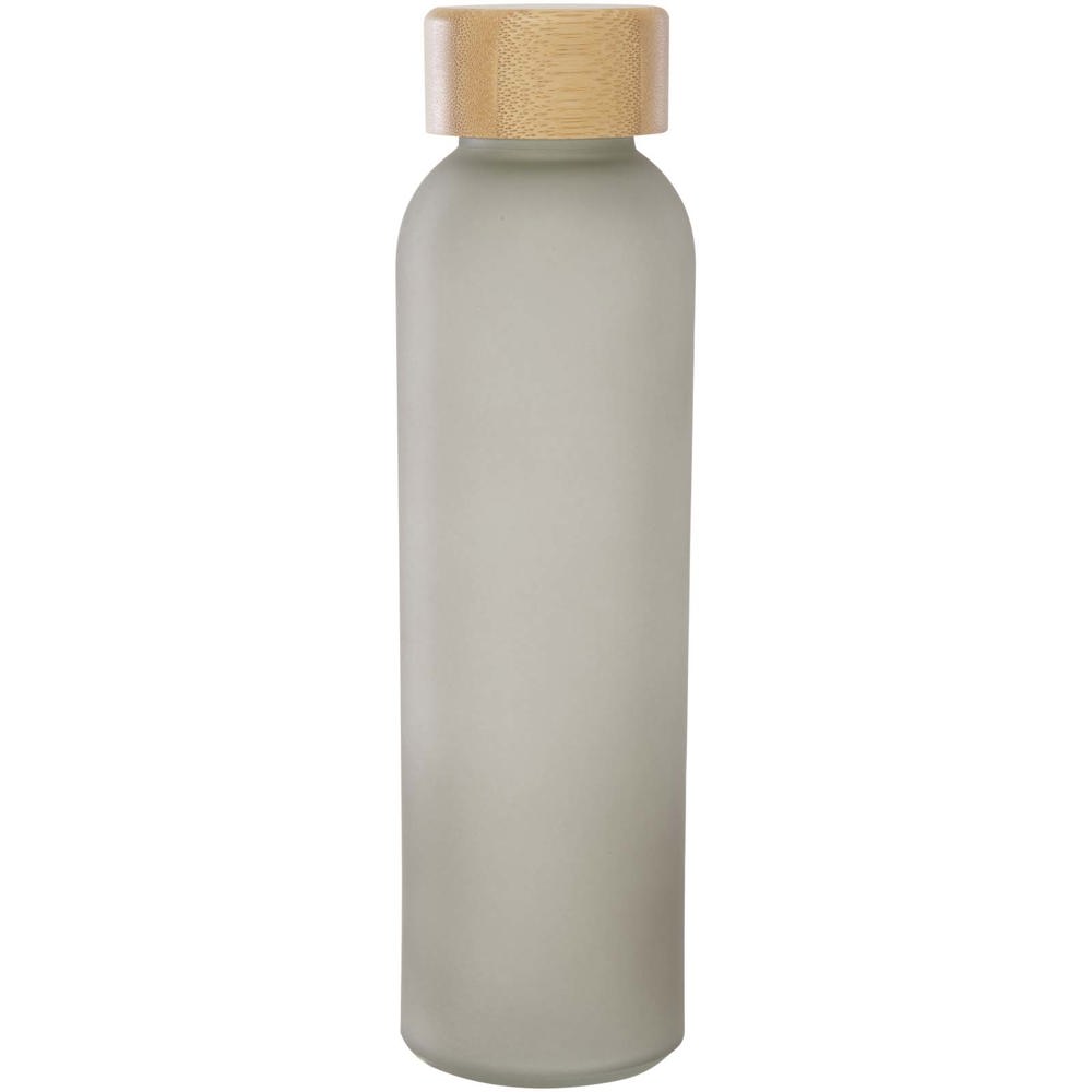 Lume 500 ml Flasche aus mattiertem Kalknatronglas mit Bambusdeckel grau