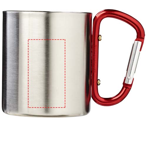 Mug isolant Alpes avec mousqueton 200ml Rouge
