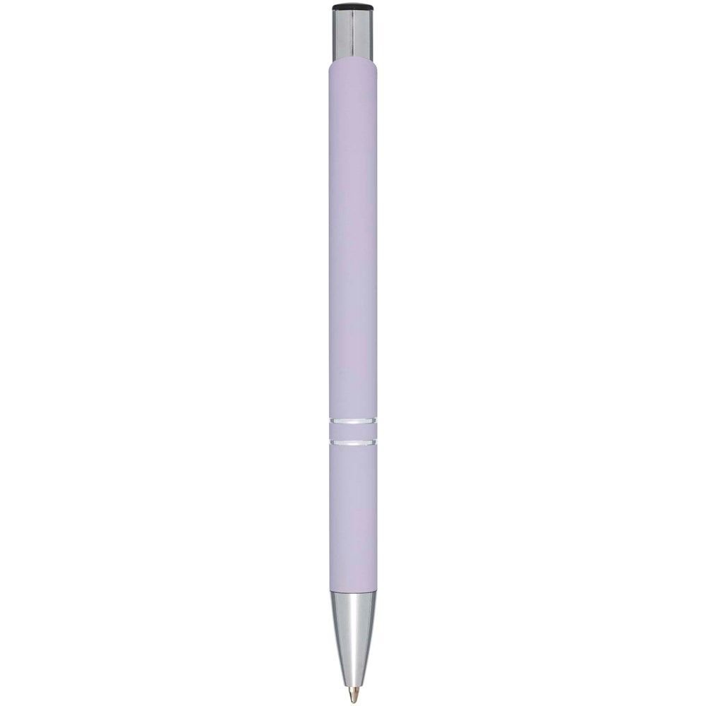 Stylo bille rétractable doux au toucher Moneta (encre noire) Lilas