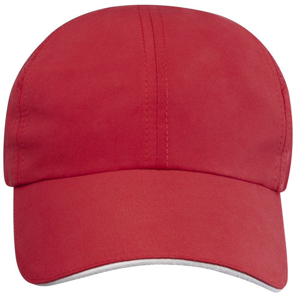 Morion GRS recycelte Cool Fit Kappe mit sechs Segmenten Rot