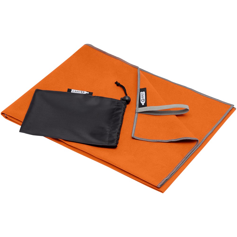 Serviette Pieter certifiée GRS ultra-légère et à séchage rapide 50 x 100 cm orange