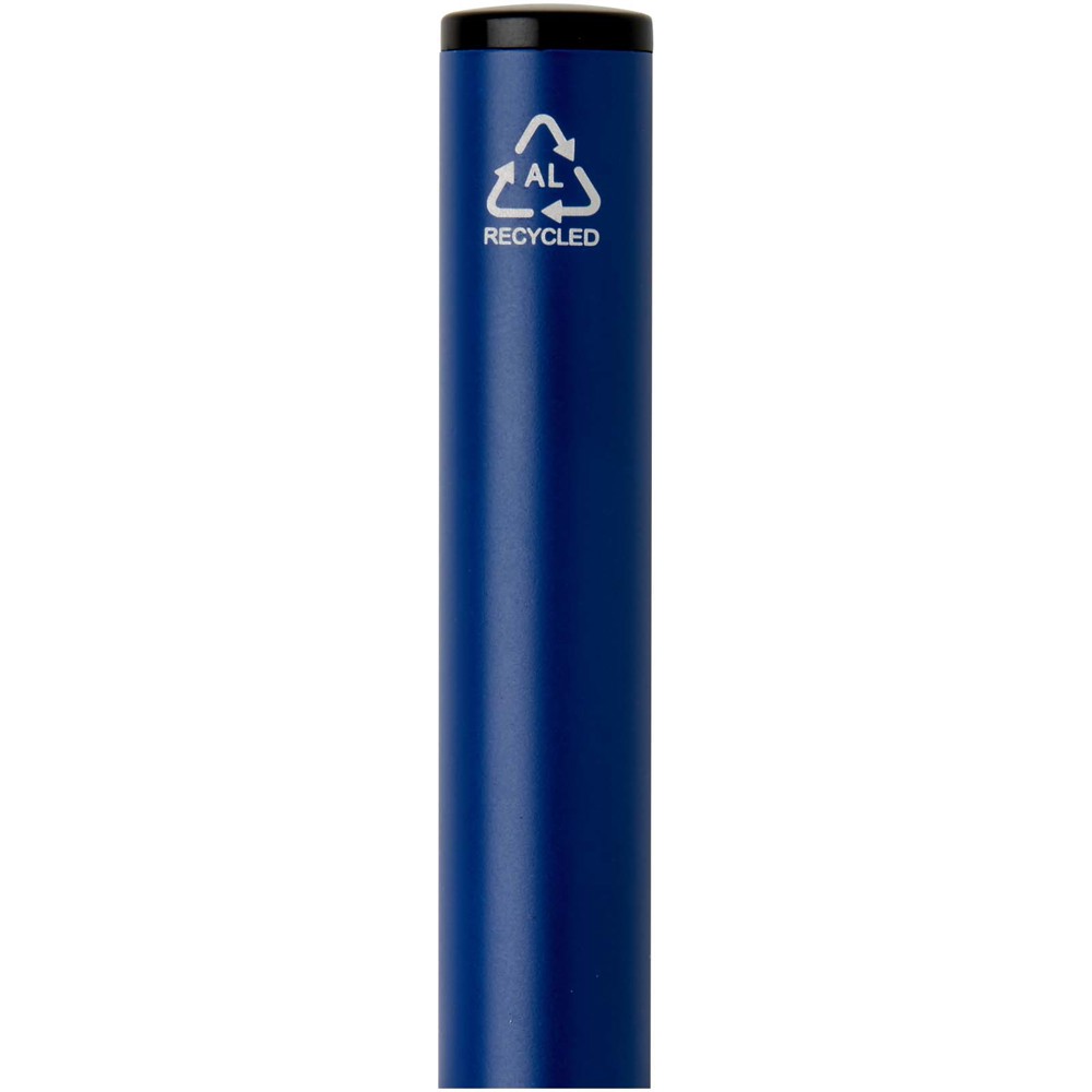 Verton Kugelschreiber aus recyceltem Aluminium mit Drehmechanik und Hülle (blaue Tinte) Ozeanblau