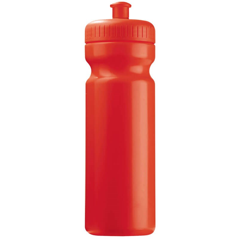 Sportliche Trinkflasche mit Ihrem Logo bedrucken lassen ✔ diverse Farben verfügbar. rot