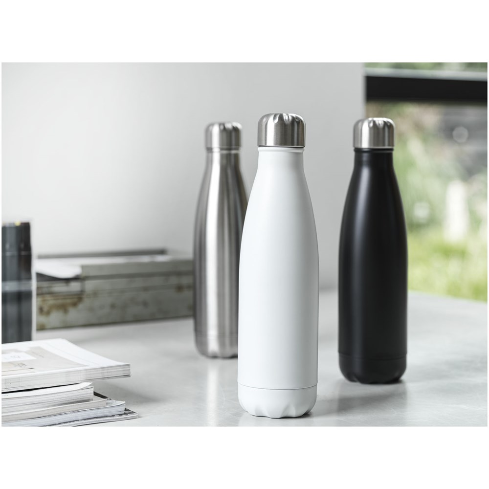 Bouteille isotherme sous vide Cove de 500 ml en cuivre et acier inoxydable recyclé certifié RCS  Argent