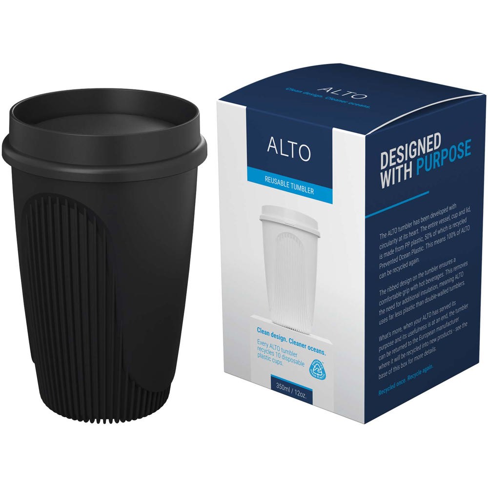 Gobelet Alto POP de 350 ml avec couvercle 360° Noir