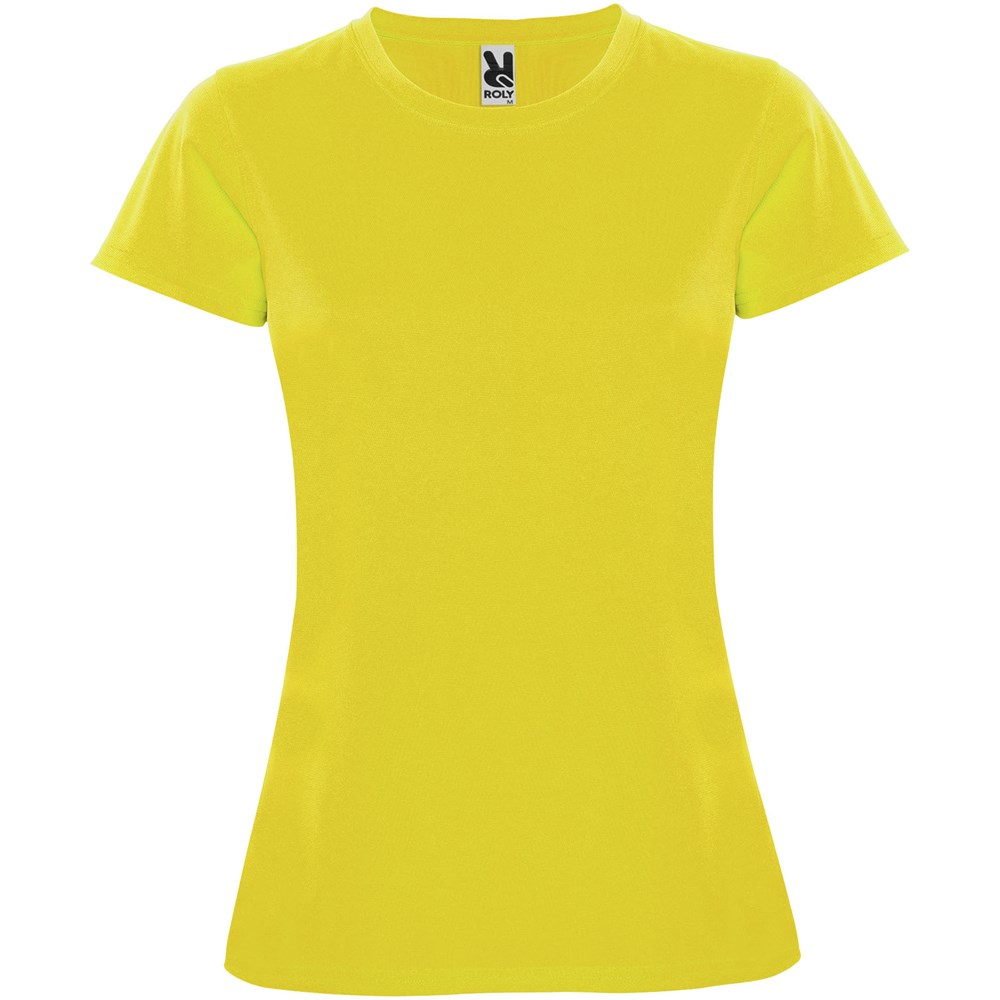 T-shirt sport Montecarlo à manches courtes pour femme Jaune