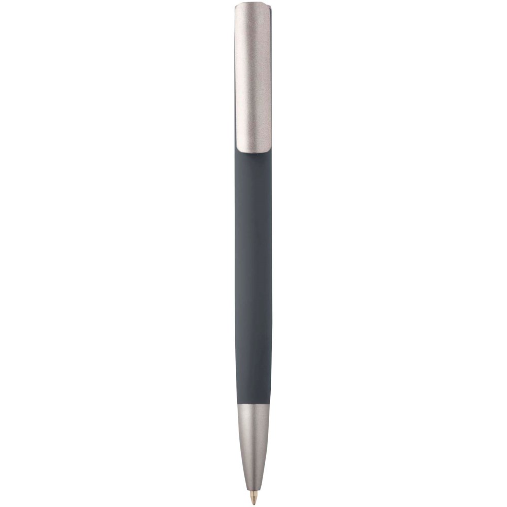 Ziguur Kugelschreiber aus recyceltem Aluminium (schwarze Mine) storm grey