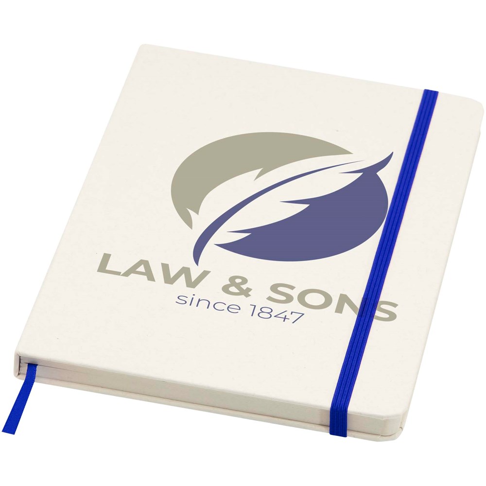 Bass A5 recyceltes Notizbuch, liniert royalblau