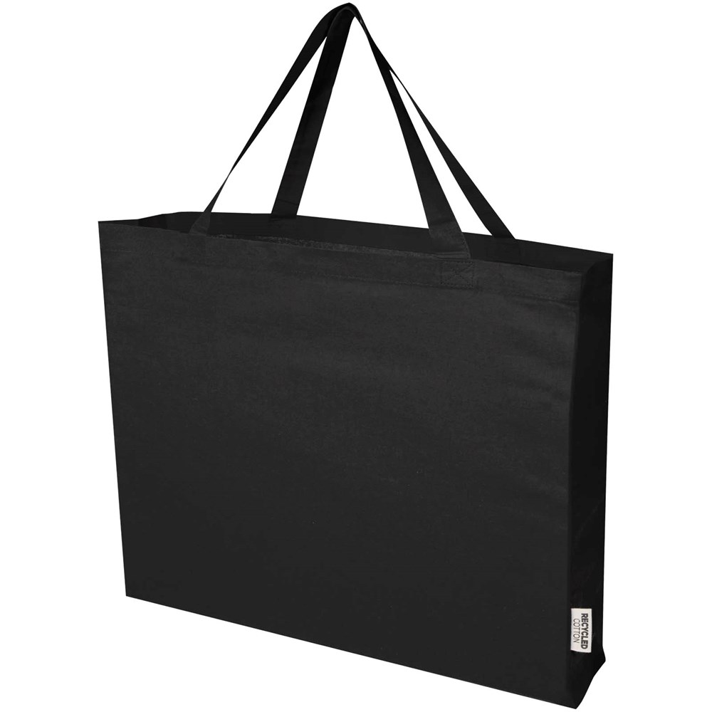 Odessa 220 g/m² Baumwoll Tragetasche aus GRS recycelter Baumwolle 40L schwarz