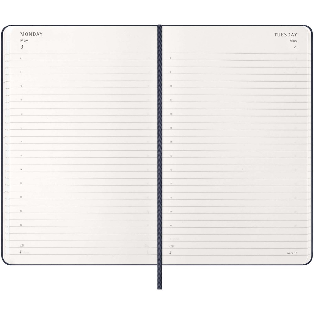 Agenda L quotidien 12 mois Moleskine à couverture rigide Bleu saphir