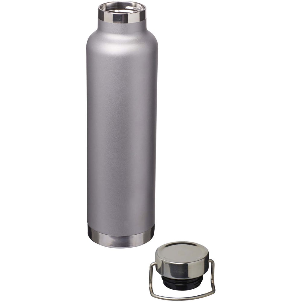 Bouteille avec isolation sous vide Astra de 650 ml en cuivre et acier inoxydable recyclé certifié RCS Gris