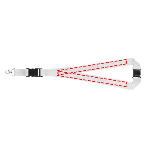 Tour de cou avec boucle détachable et fermeture anti-étranglement Blanc