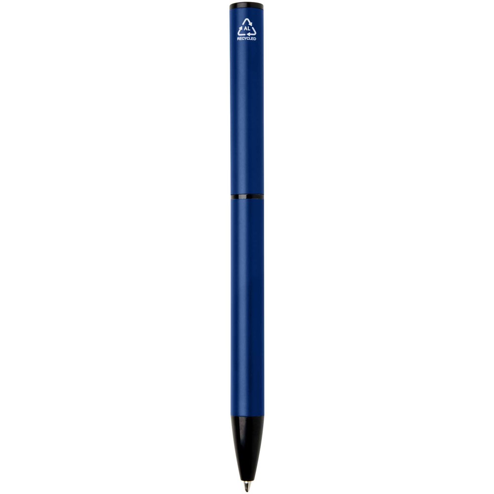Verton Kugelschreiber aus recyceltem Aluminium mit Drehmechanik und Hülle (blaue Tinte) Ozeanblau