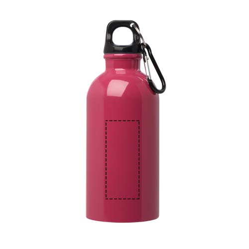 Oregon 400 ml RCS-zertifizierte, einwandige Trinkflasche aus Edelstahl mit Karabinerhaken magenta