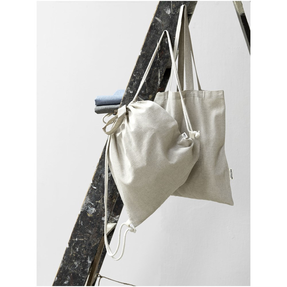 Pheebs 150 g/m² Aware™ recycelter Turnbeutel heather blau
