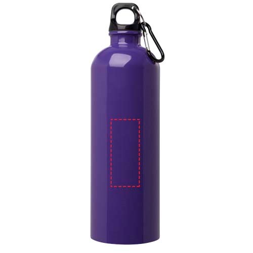 Bouteille d'eau Oregon de 750 ml simple paroi en acier recyclé certifié RCS avec mousqueton Violet