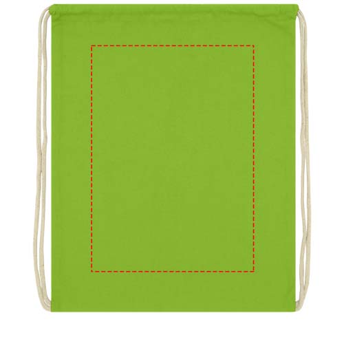 Sac à dos Oregon en coton de 140 g/m² avec cordon de serrage 5L Citron vert