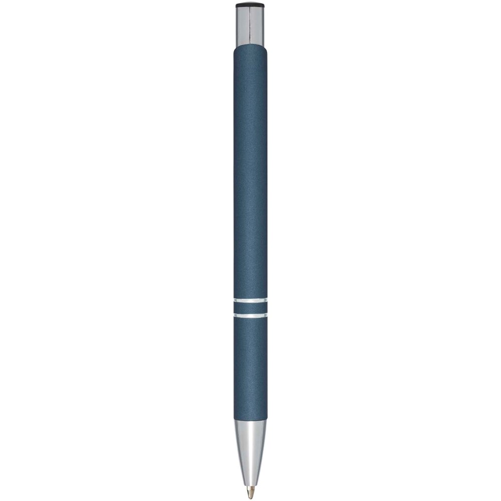 Stylo bille rétractable doux au toucher Moneta (encre noire) Hale Blue